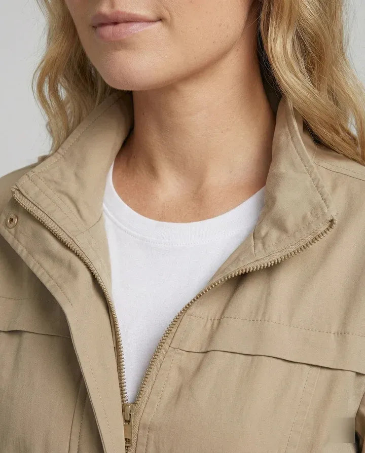 Drawstring Waist Utility Jacket