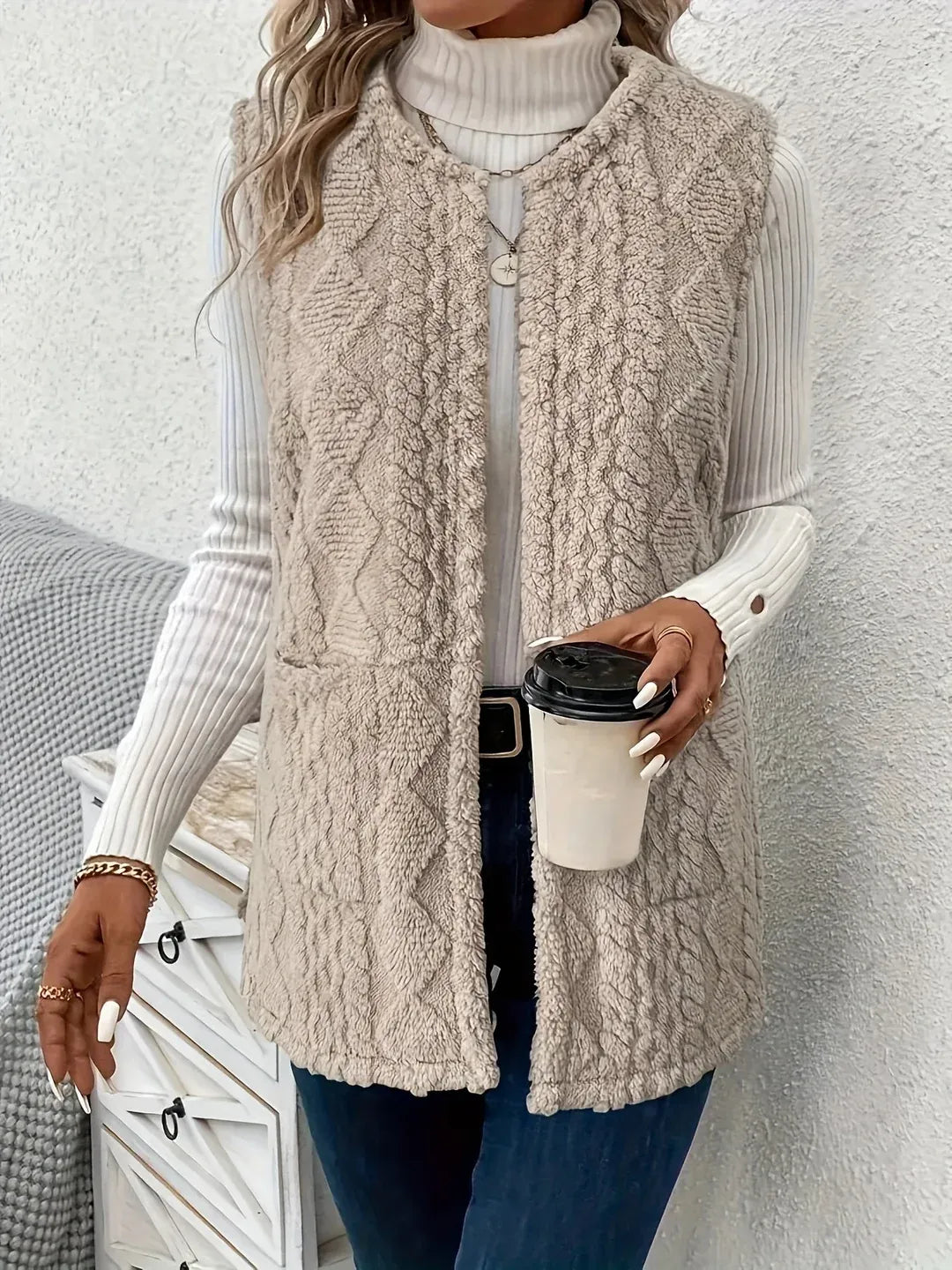 Longline Sherpa Gilet