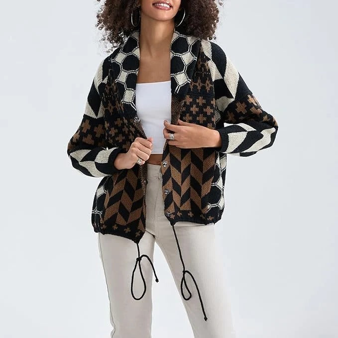 Evangelia Elegant Cardigan Button-Down Oversized Fit