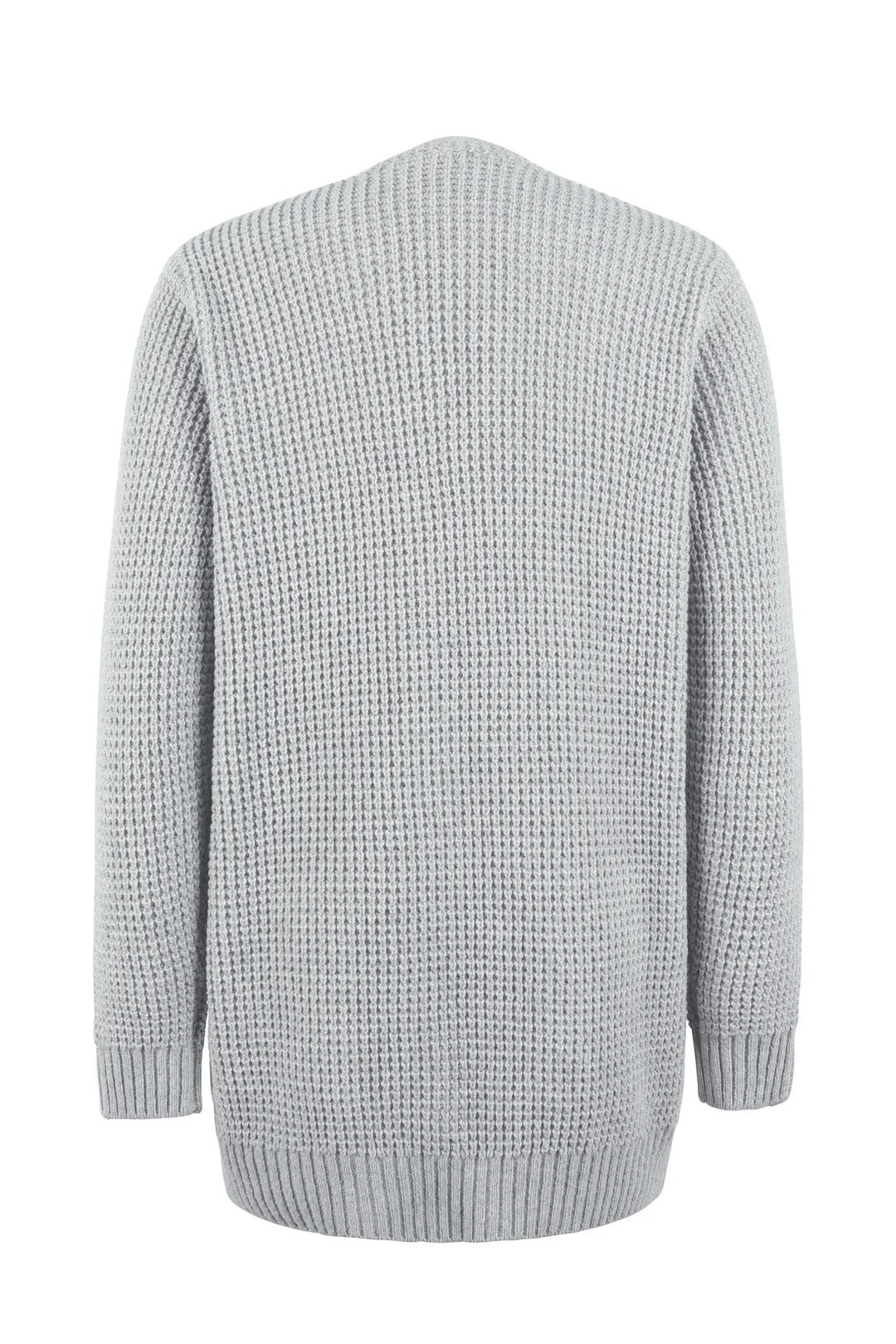 Women's Open Front Knit Cardigan Waffle-Knit Breathable