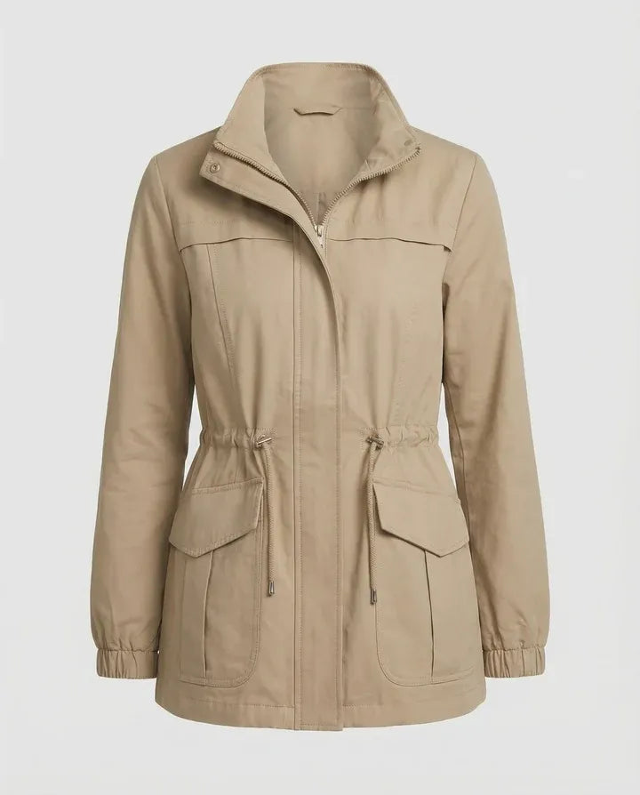 Drawstring Waist Utility Jacket