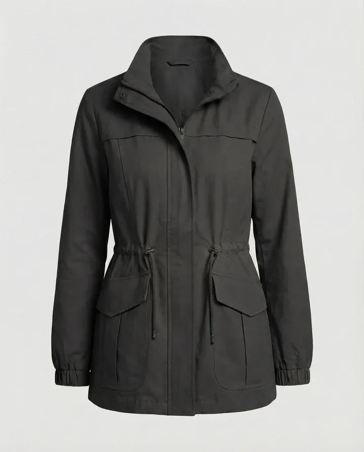 Drawstring Waist Utility Jacket