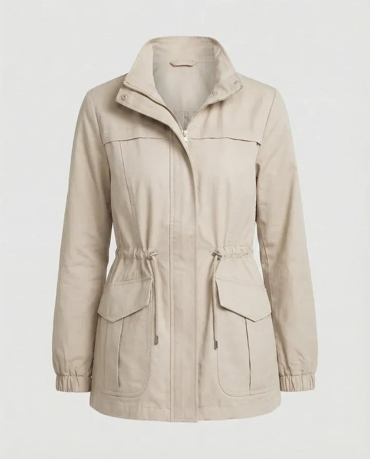 Drawstring Waist Utility Jacket