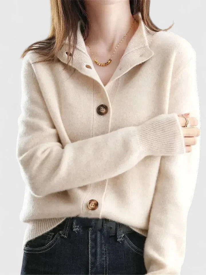 Gretchen Elegant V-Neck Cardigan Button-Front Lightweight