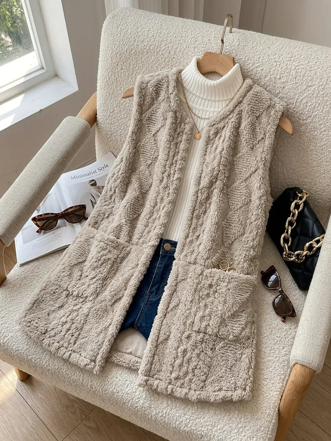 Longline Sherpa Gilet