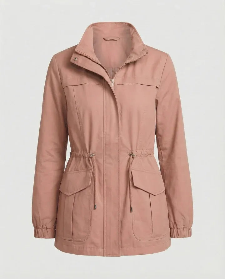 Drawstring Waist Utility Jacket