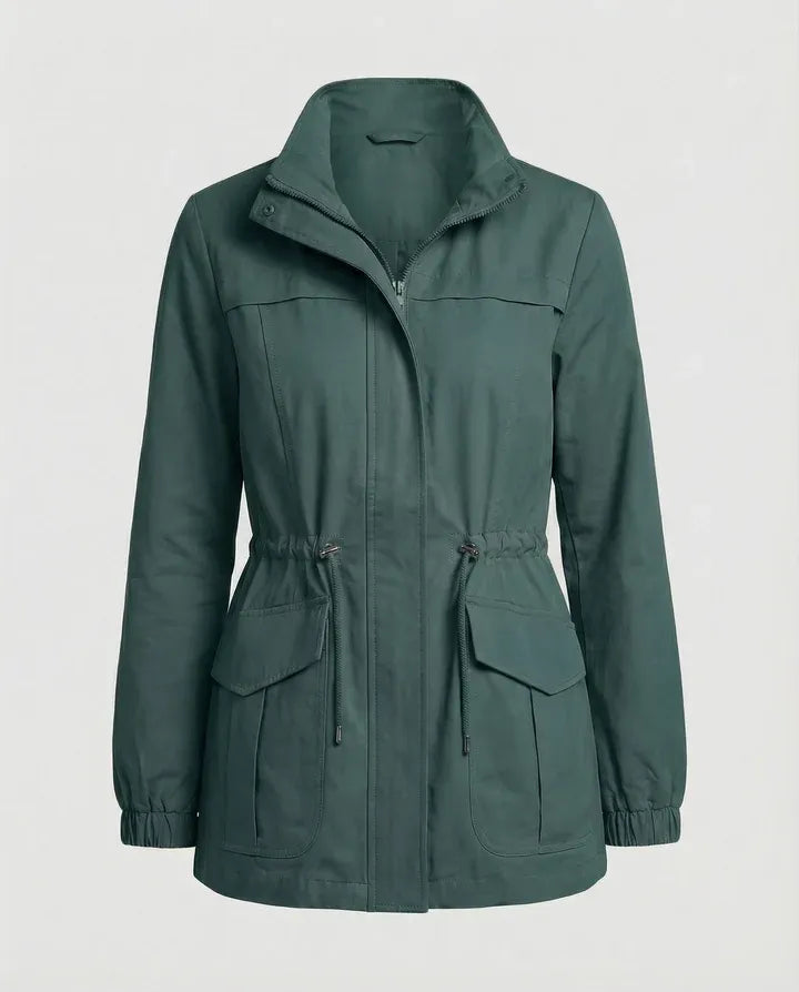 Drawstring Waist Utility Jacket