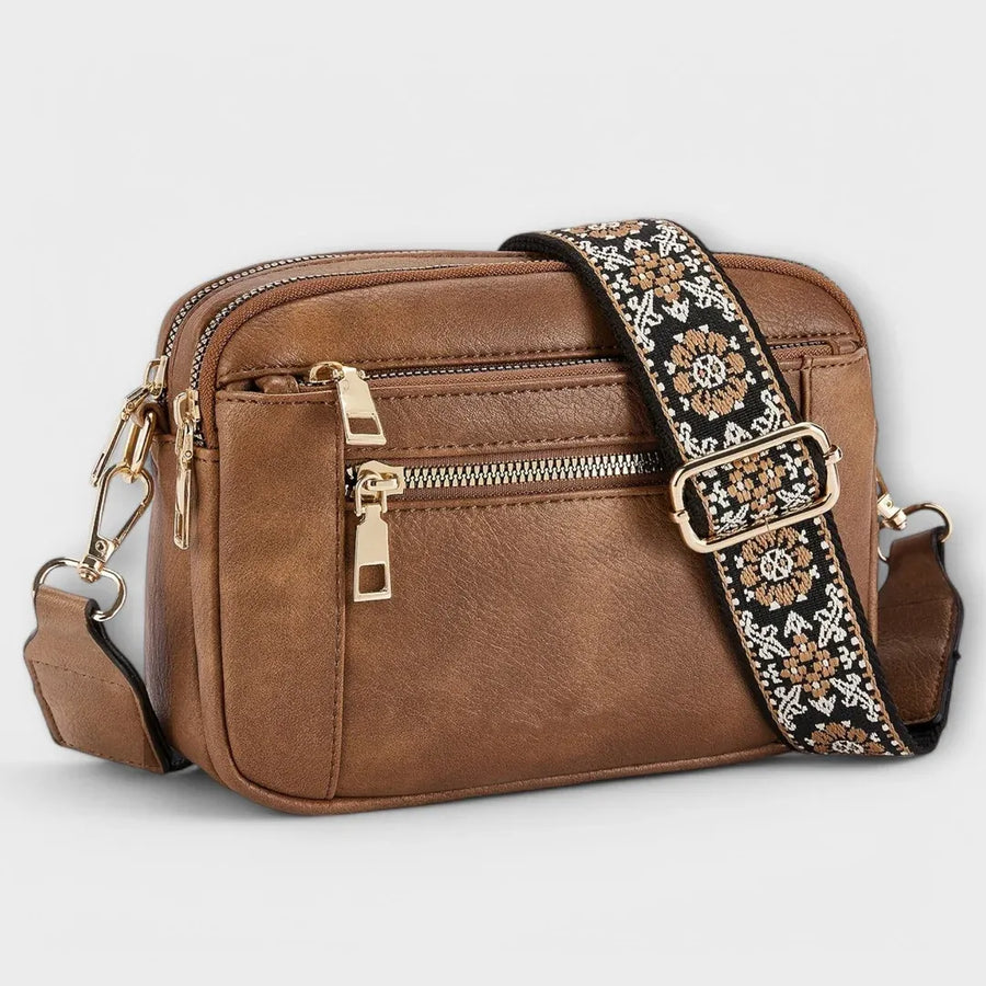 Boho crossbody kabelka z veganské kůže