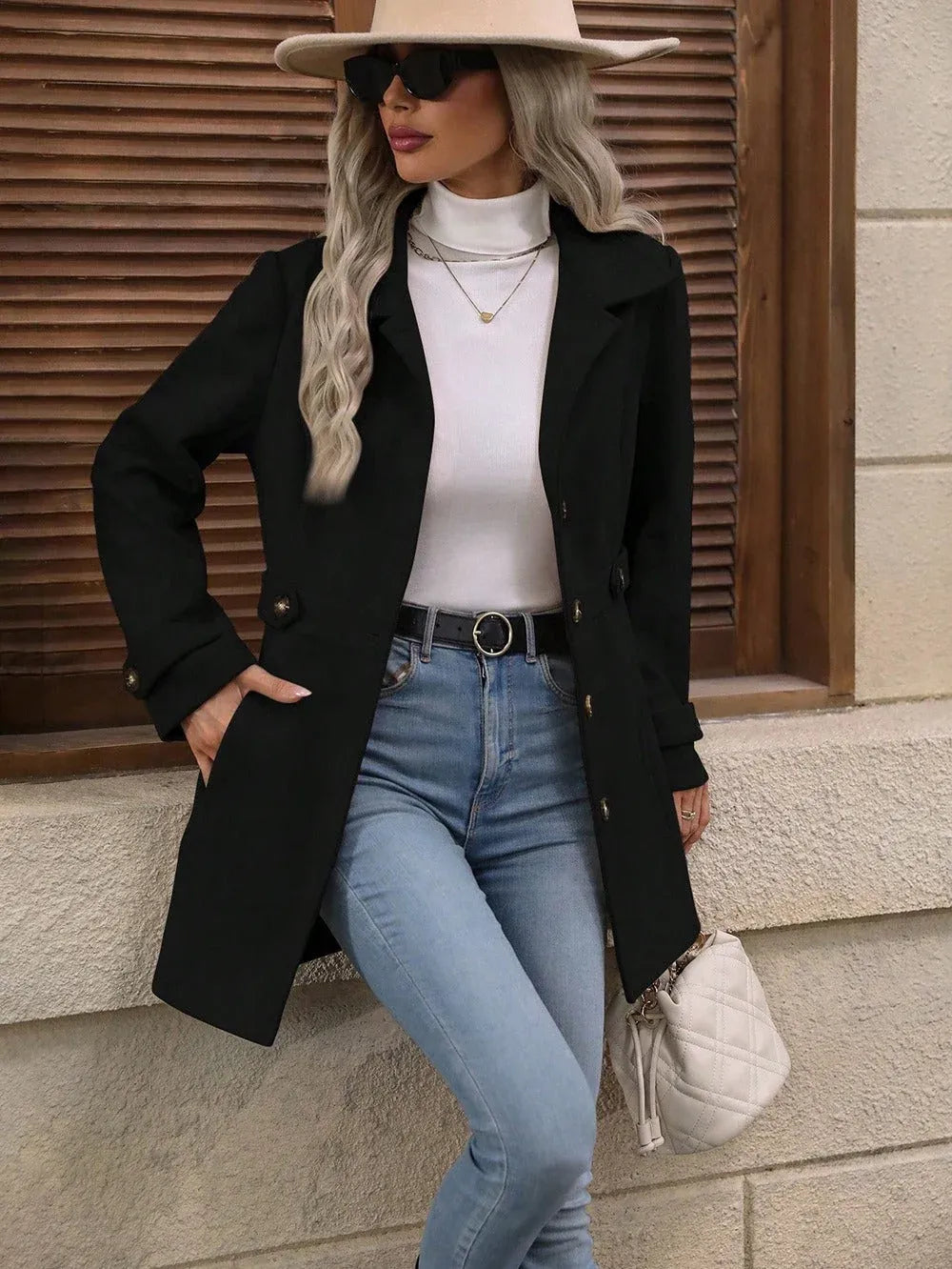 Tailored Belted Trench Coat