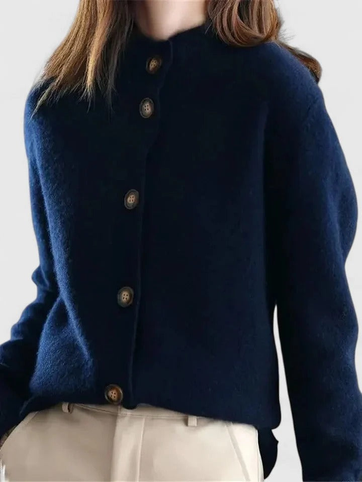 Gretchen Elegant V-Neck Cardigan Button-Front Lightweight