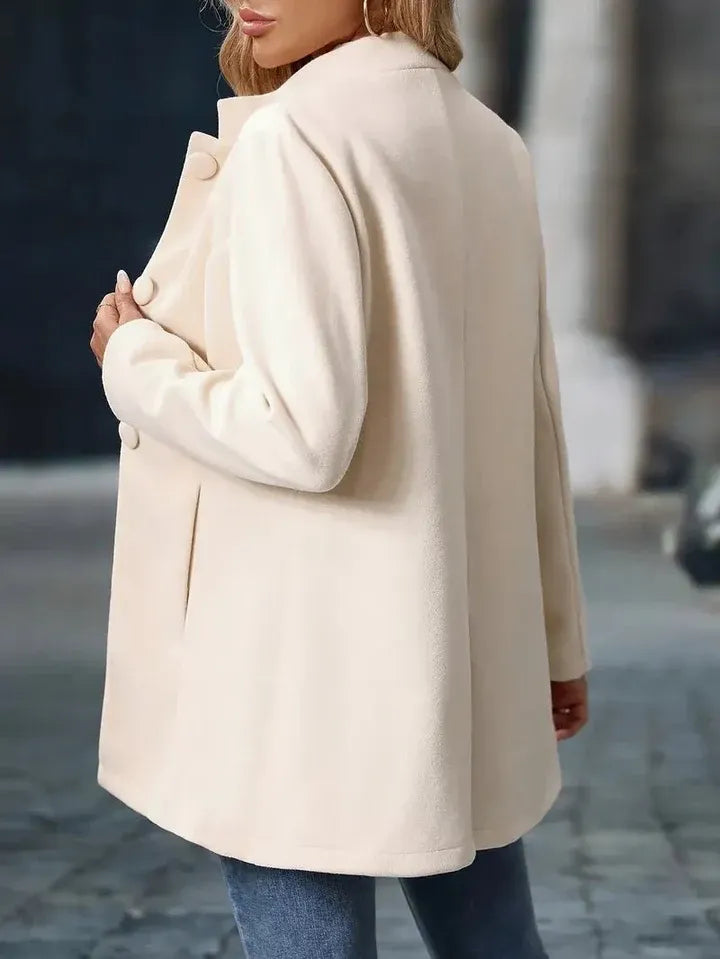 Stand Collar Fitted Coat