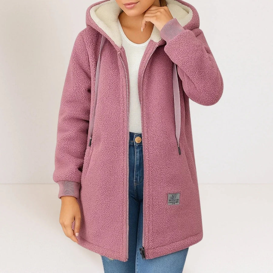 Longline Sherpa Hooded Jacket
