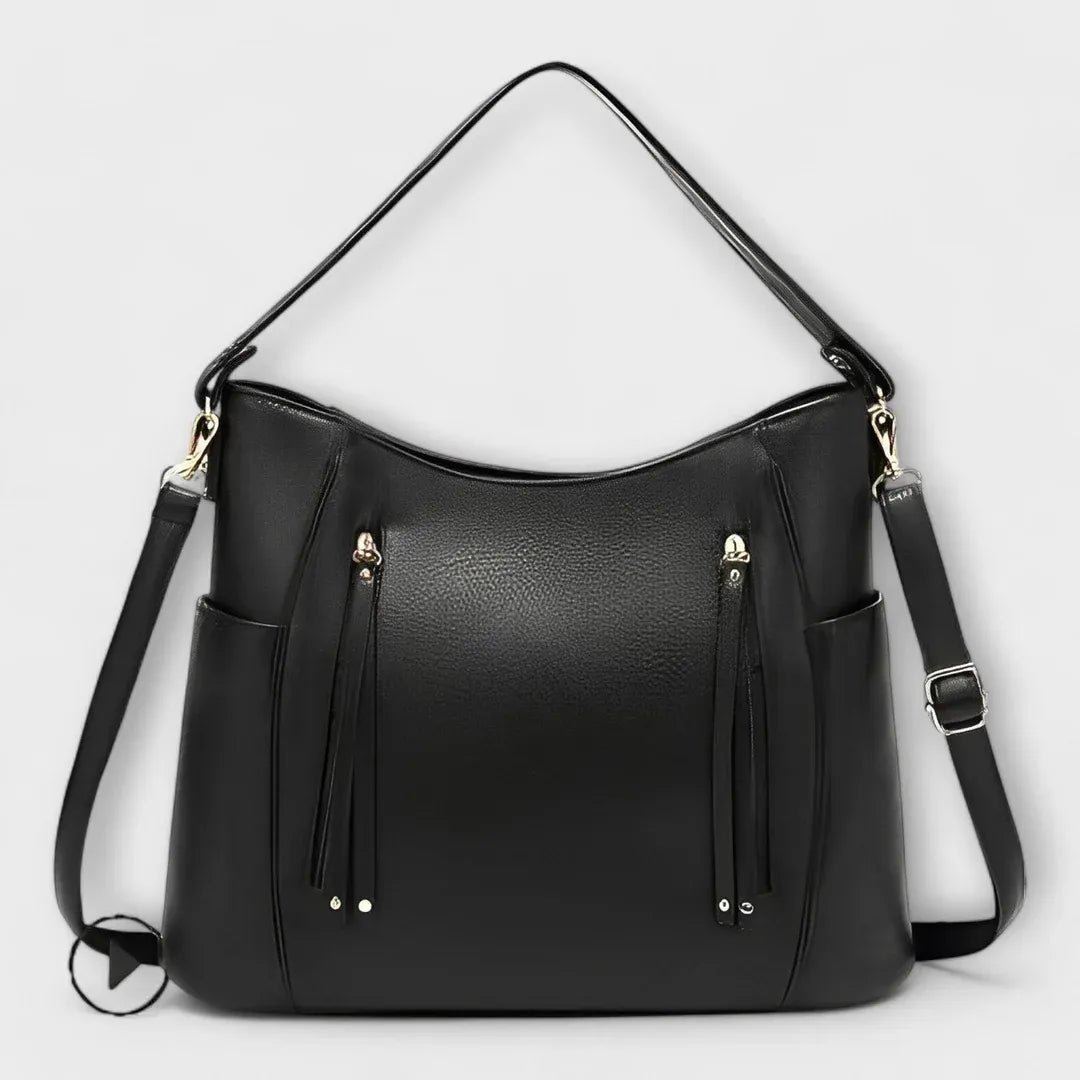 Bolso de hombro de piel de inspiración vintage