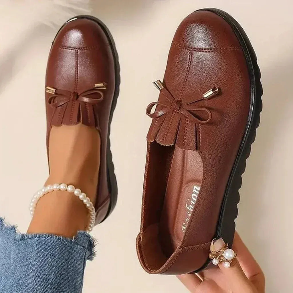 Women's Orthopaedic Leather Loafers Lara Moccasins Memory Foam Cushioned