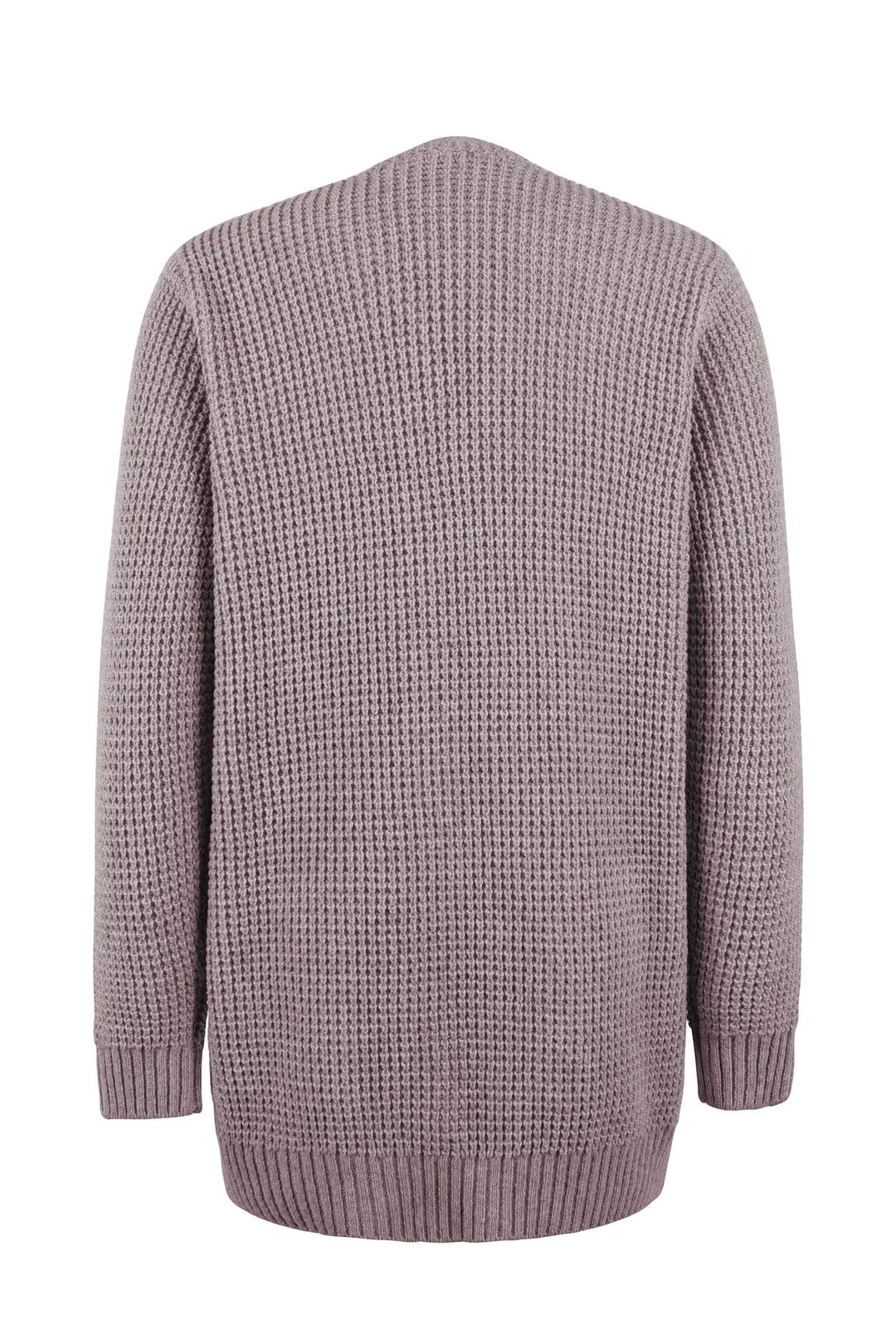 Women's Open Front Knit Cardigan Waffle-Knit Breathable