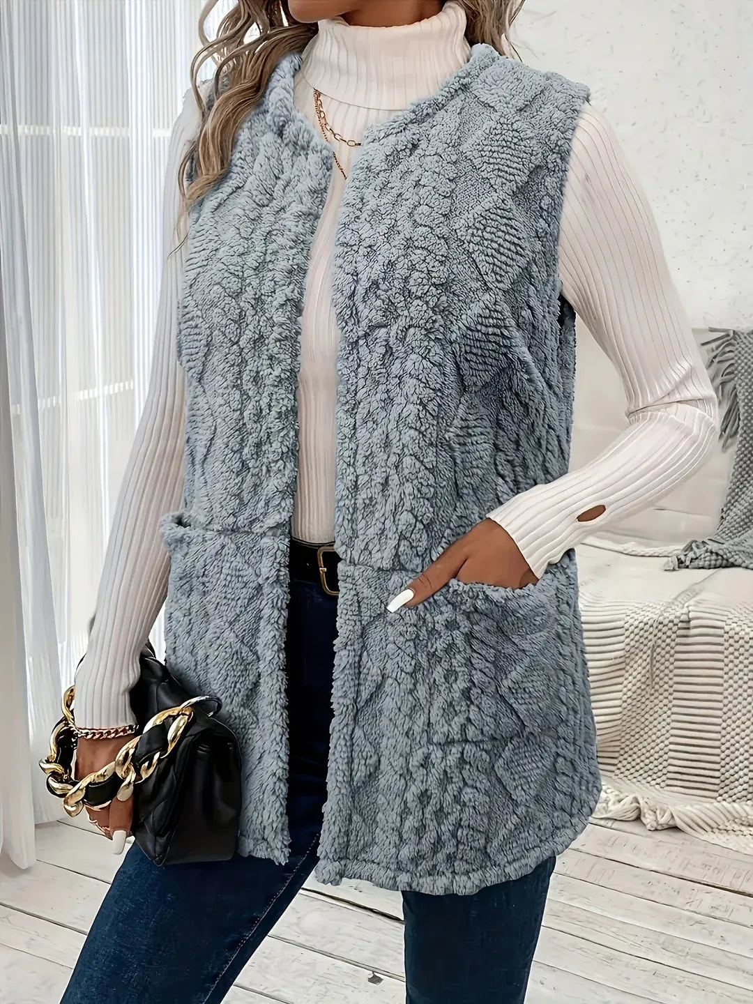 Longline Sherpa Gilet