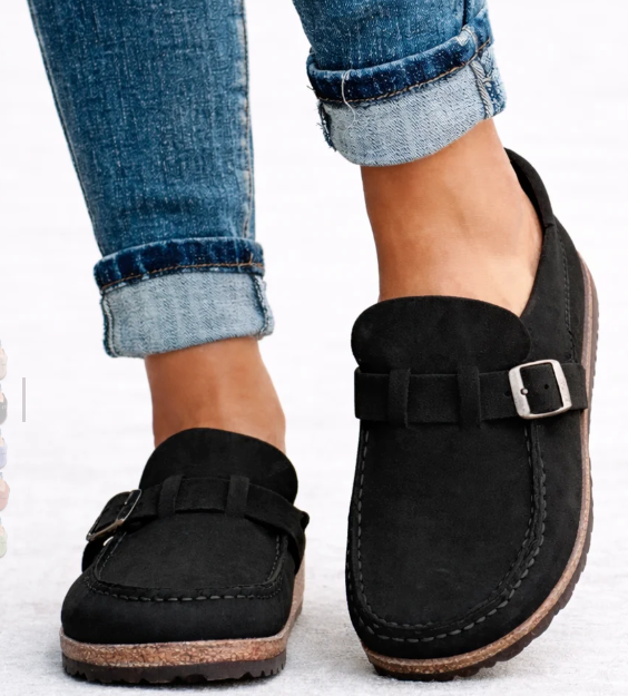 Women's Suede-Look Slip-On Loafers - Cushioned All-Day Comfort
