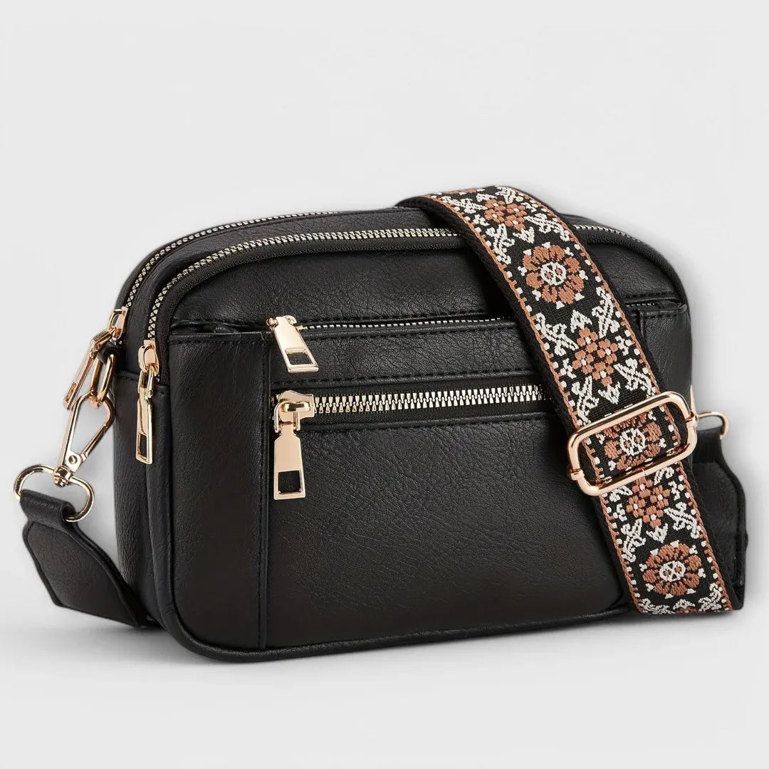 Boho crossbody kabelka z veganské kůže