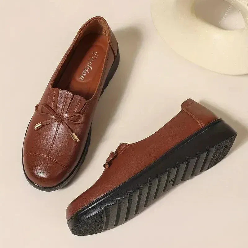 Women's Orthopaedic Leather Loafers Lara Moccasins Memory Foam Cushioned