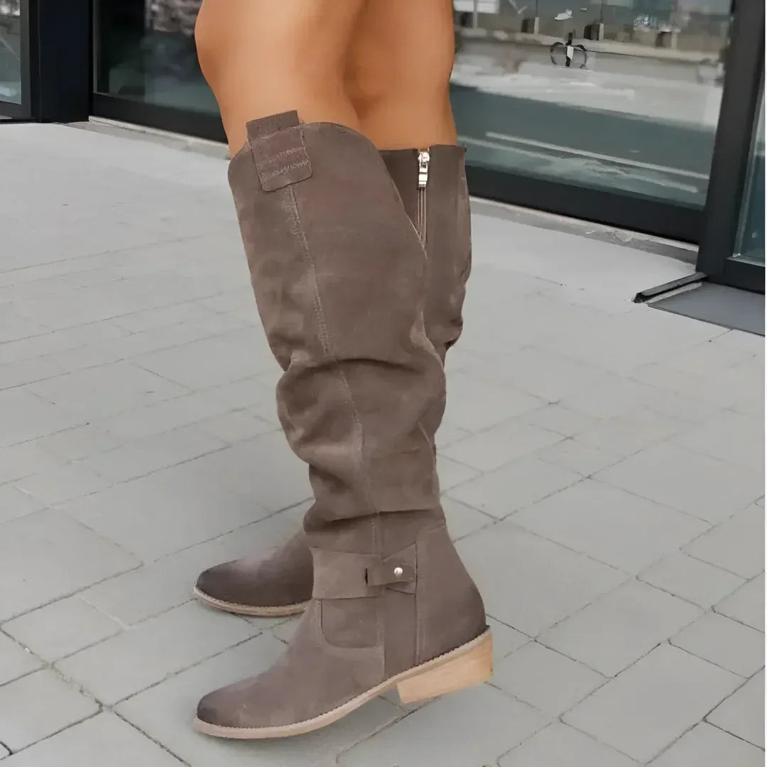 Women's Elegant High Boots Cailin Slip-On Easy Wear All-Day Comfort