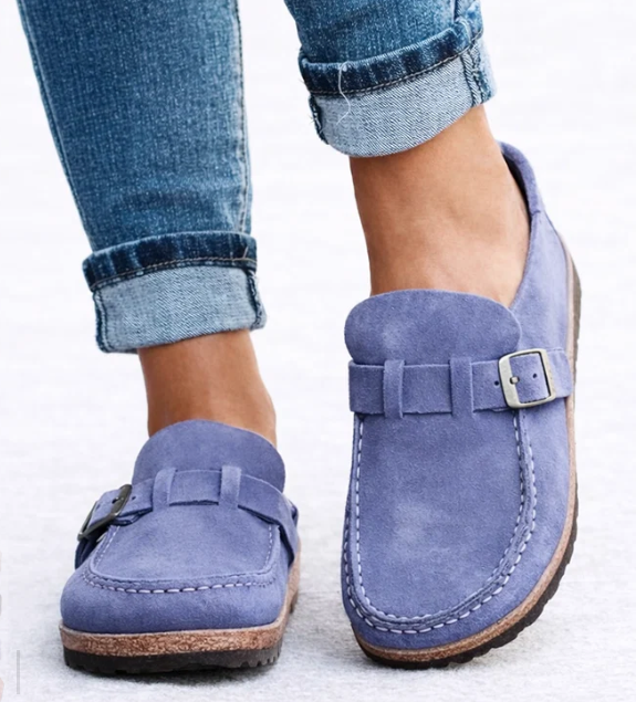 Women's Suede-Look Slip-On Loafers - Cushioned All-Day Comfort