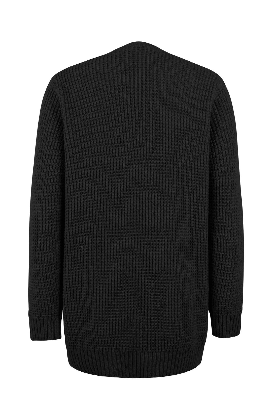 Women's Open Front Knit Cardigan Waffle-Knit Breathable