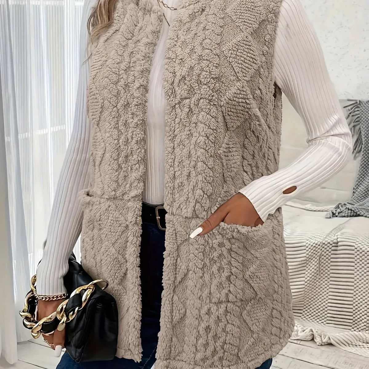 Longline Sherpa Gilet