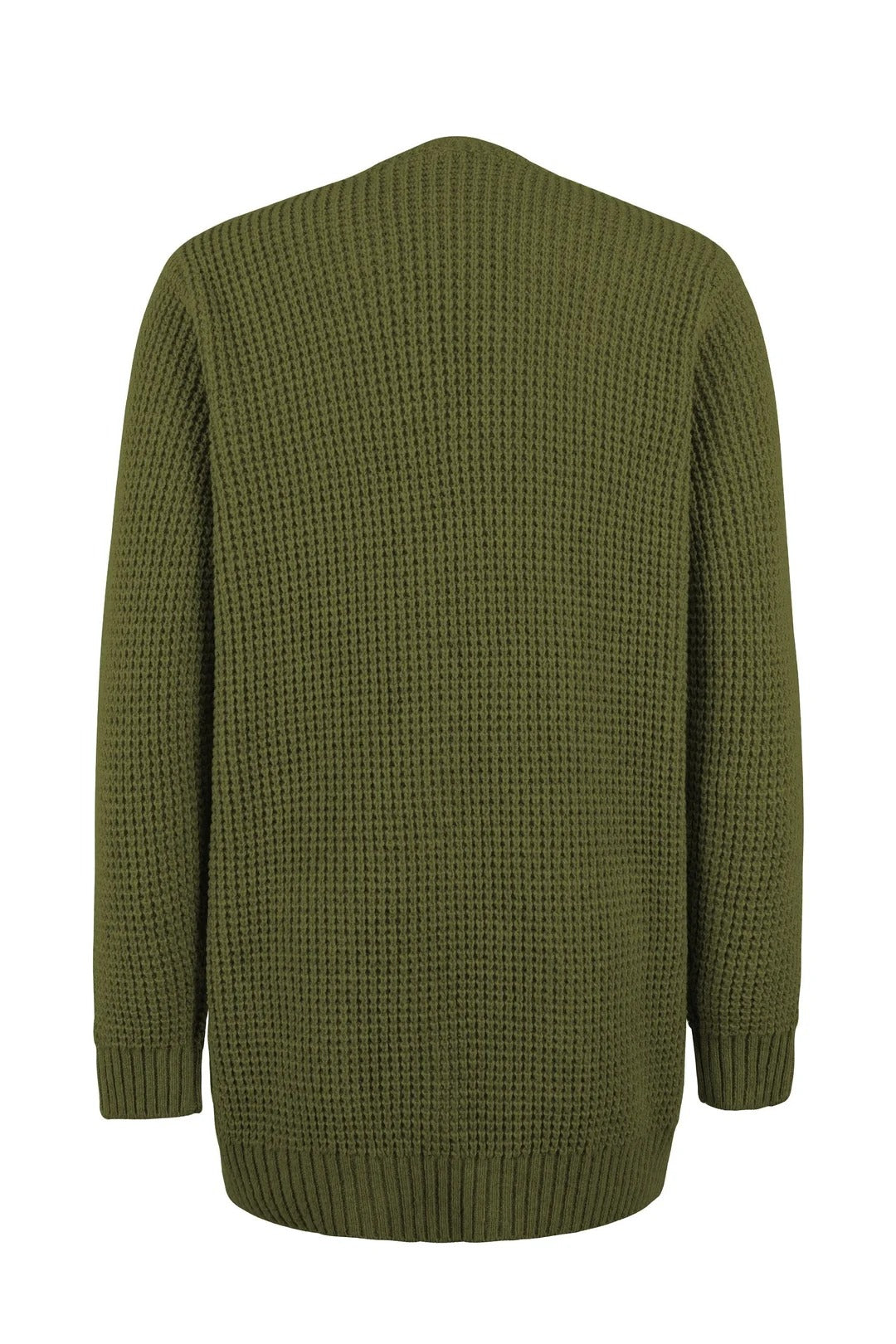 Women's Open Front Knit Cardigan Waffle-Knit Breathable