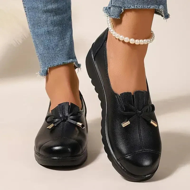 Women's Orthopaedic Leather Loafers Lara Moccasins Memory Foam Cushioned