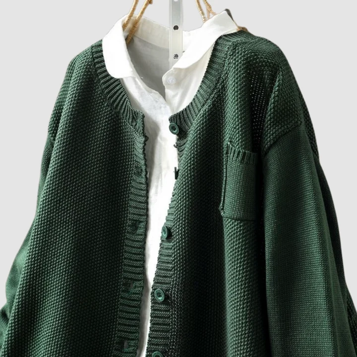 Women's Cozy Knit Cardigan Button Front Soft Touch