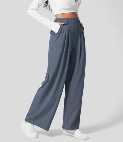 Wide-Leg Trousers - High Waist Flattering Fit