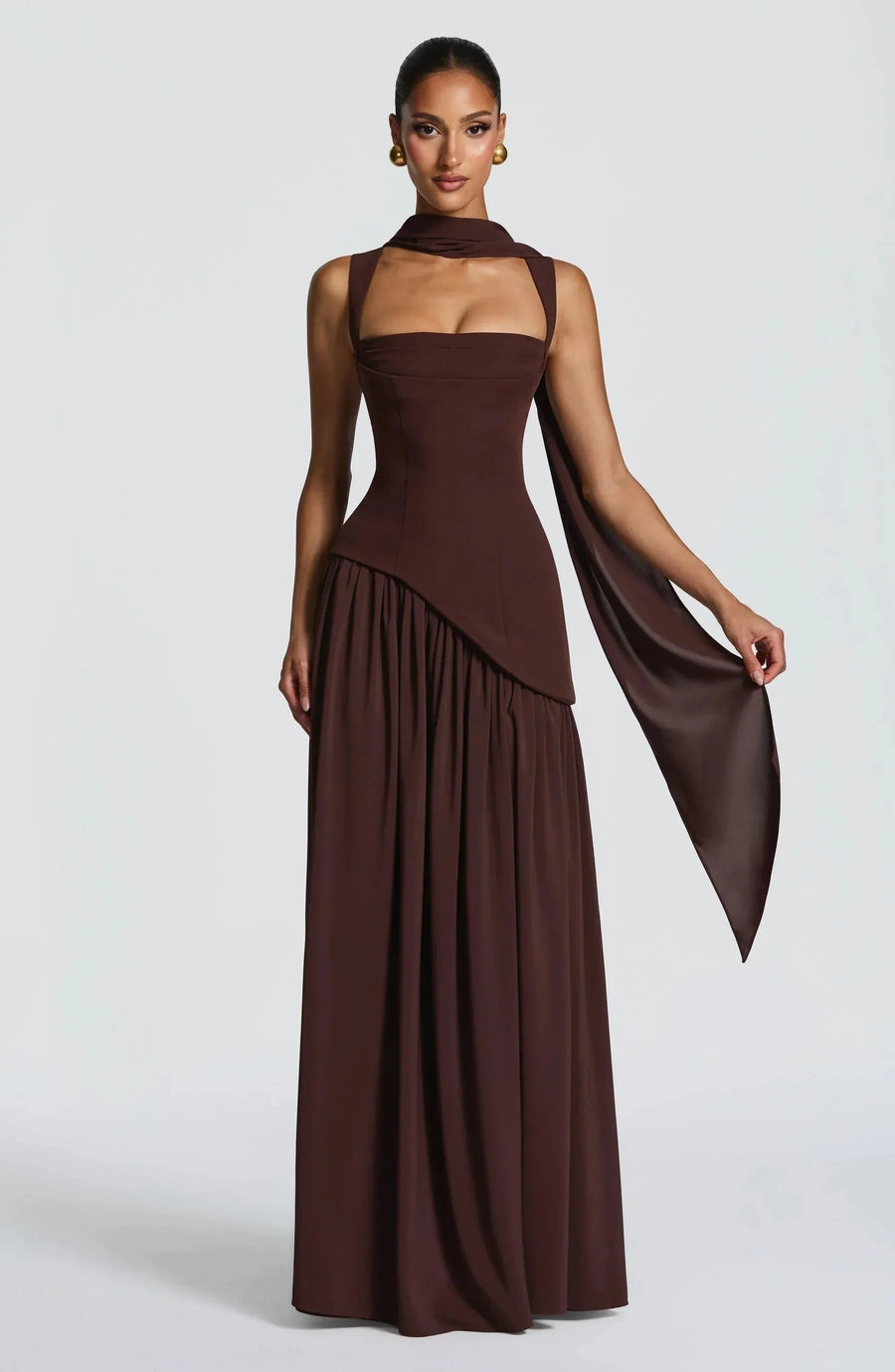 A-Line Sleeveless Maxi Dress
