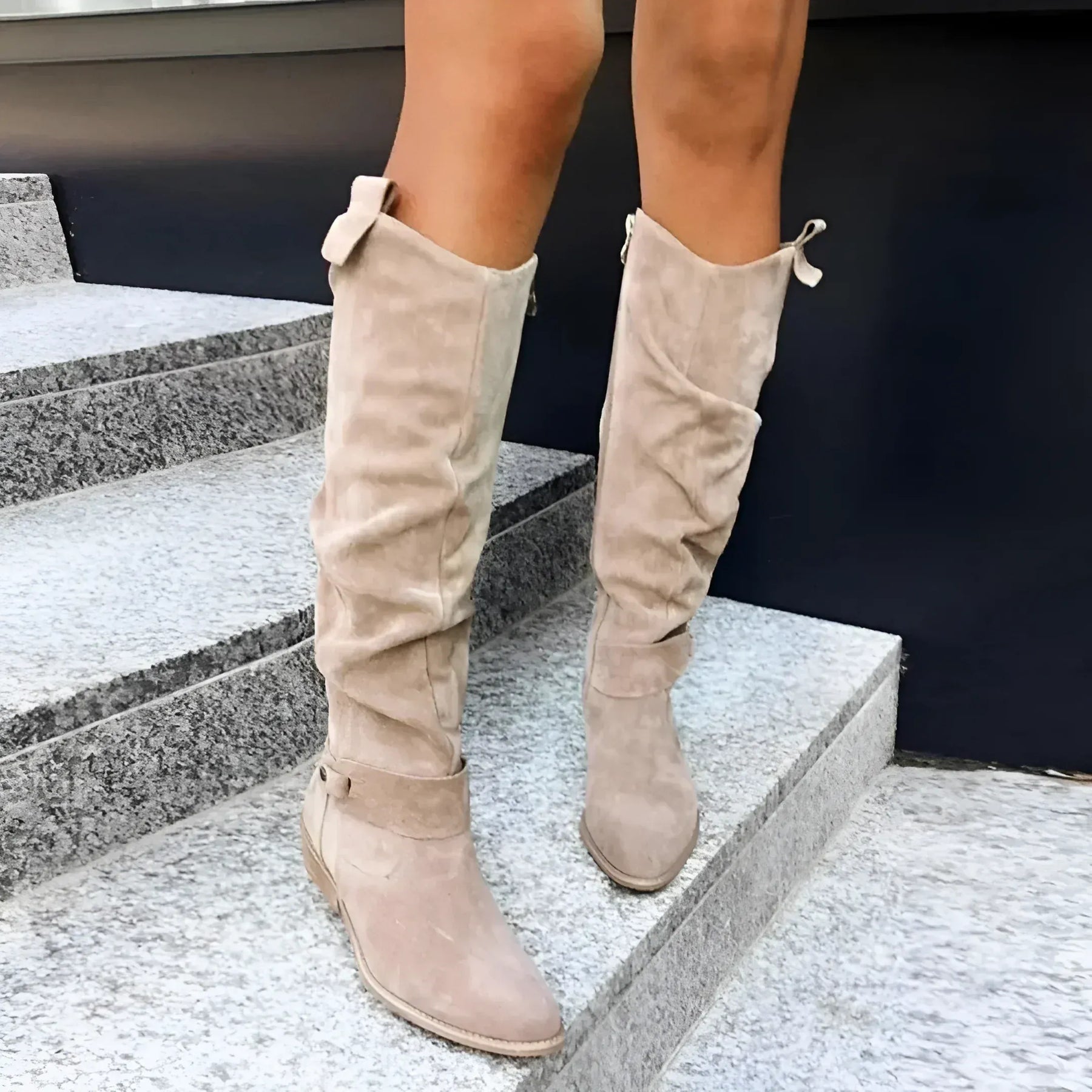 Women's Elegant High Boots Cailin Slip-On Easy Wear All-Day Comfort