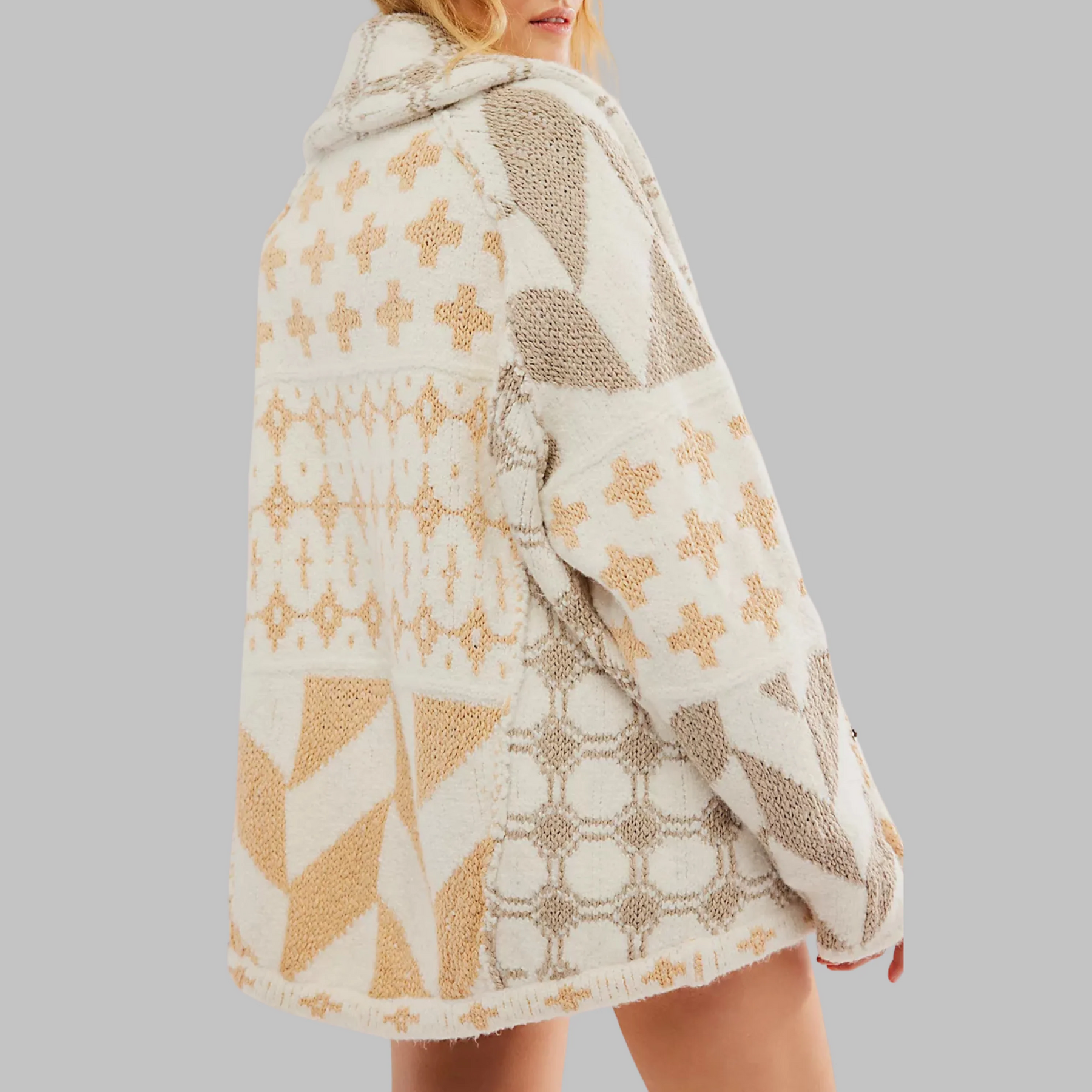 Evangelia Elegant Cardigan Button-Down Oversized Fit