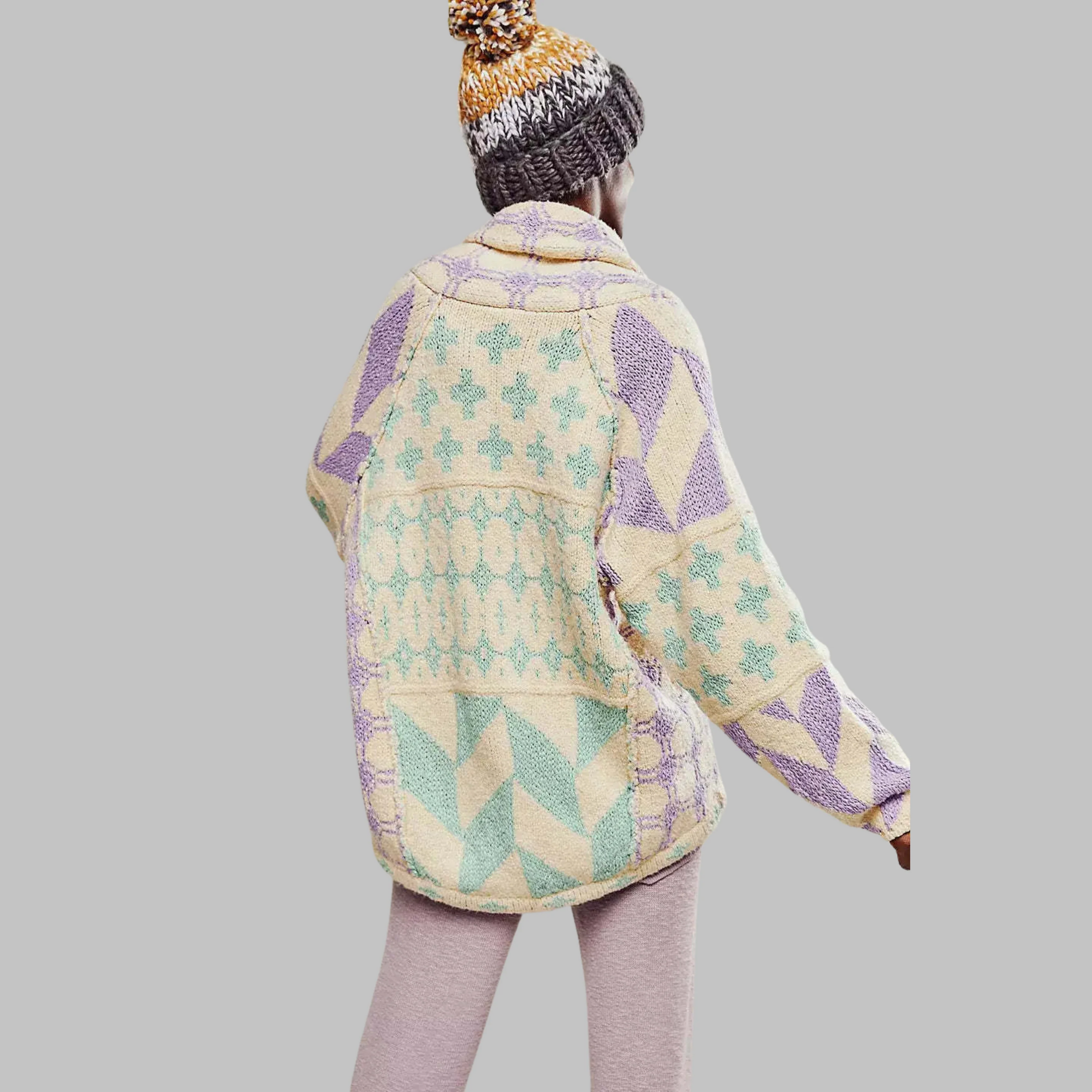 Evangelia Elegant Cardigan Button-Down Oversized Fit