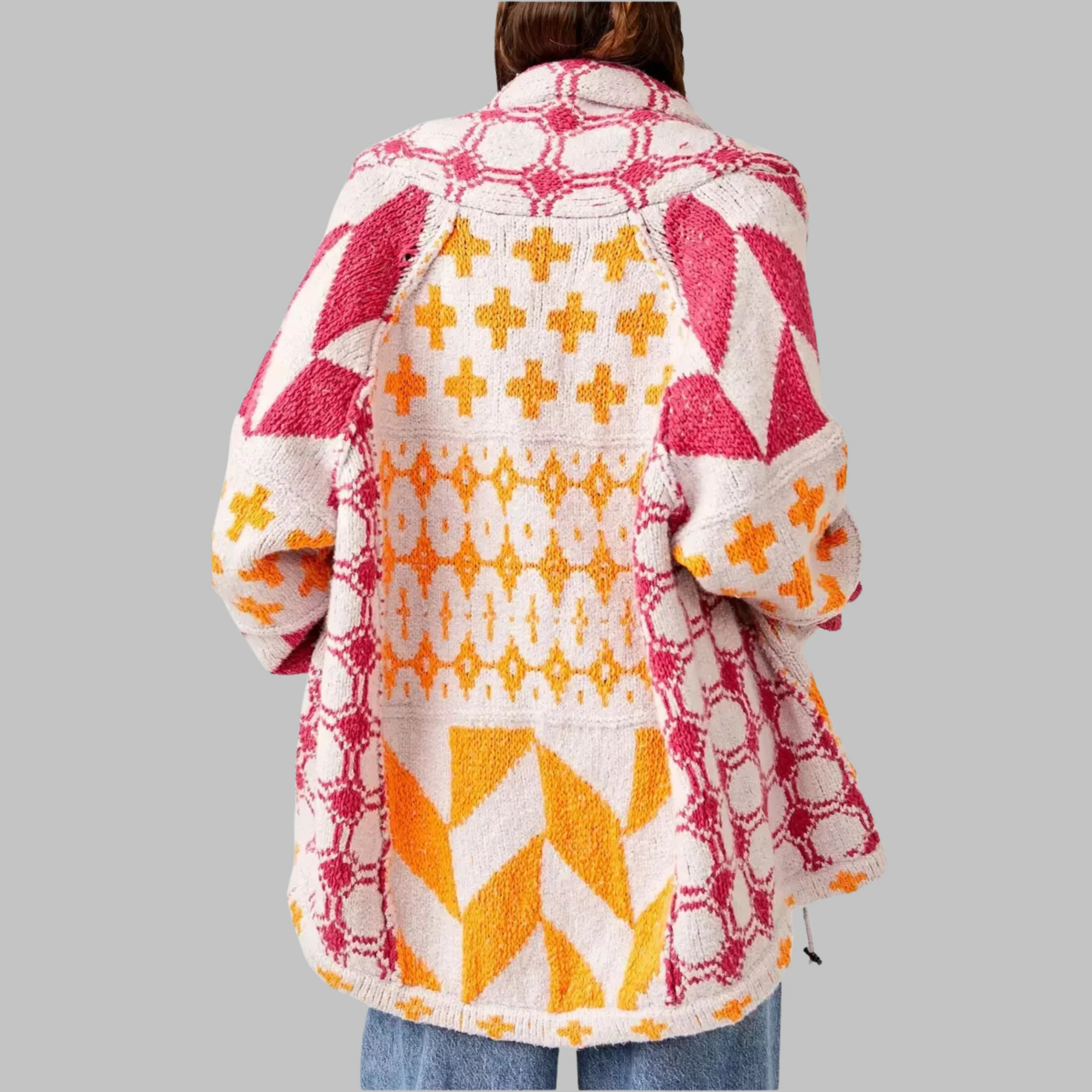 Evangelia Elegant Cardigan Button-Down Oversized Fit