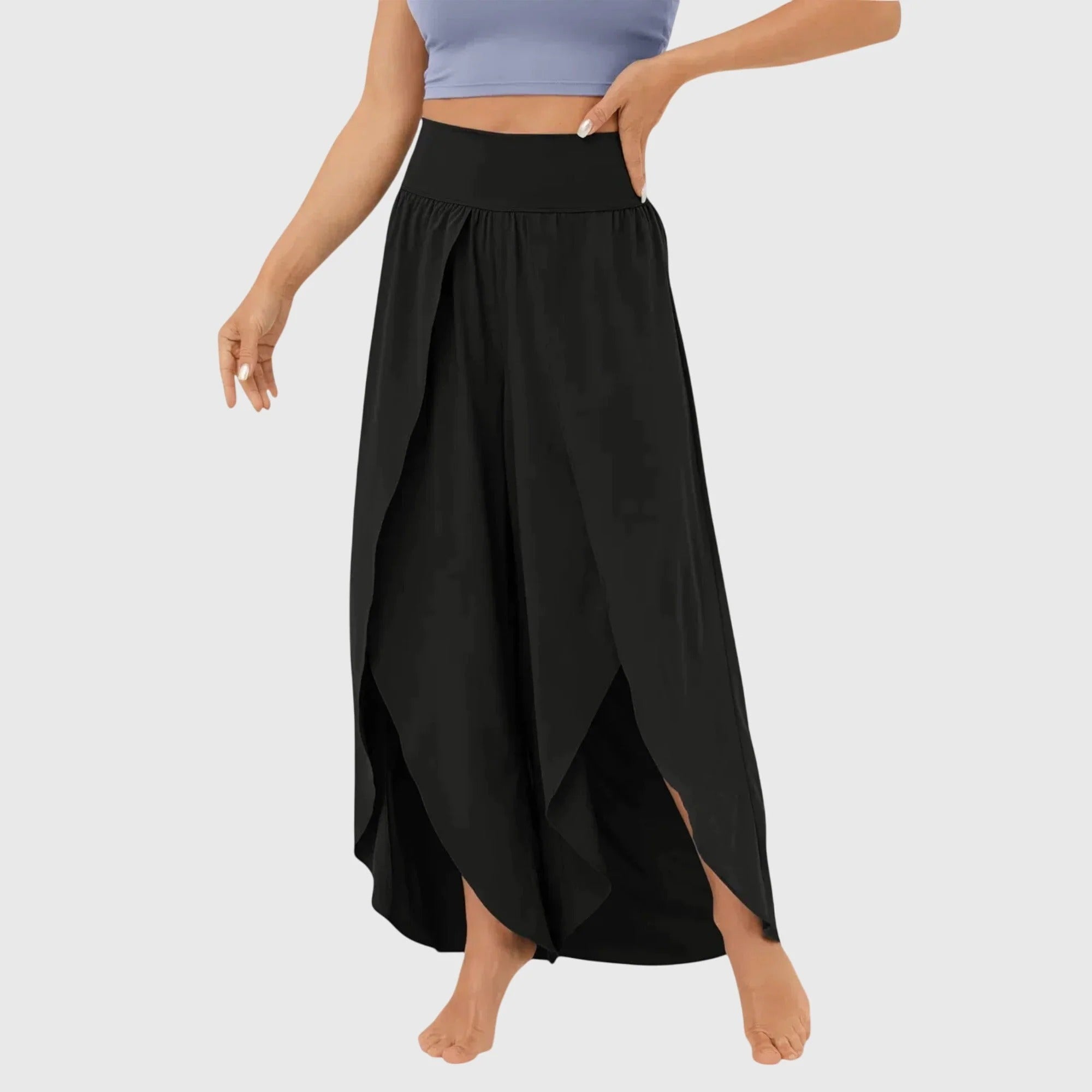 Lightweight Flared Trousers Integrated Shorts Breathable