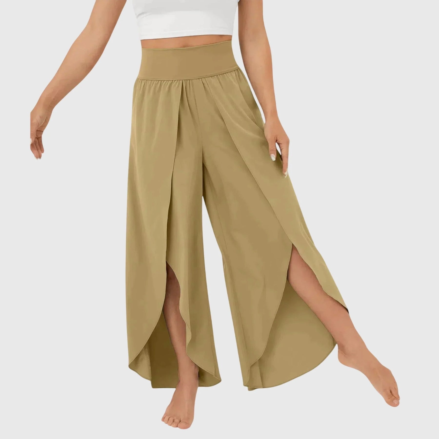 Lightweight Flared Trousers Integrated Shorts Breathable