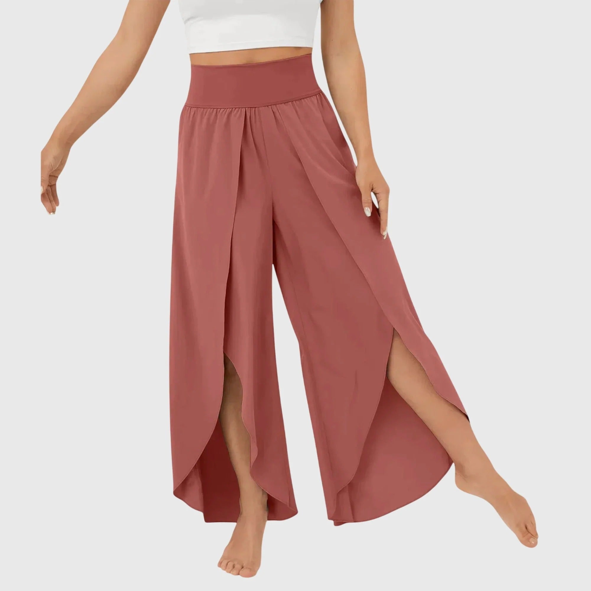 Lightweight Flared Trousers Integrated Shorts Breathable