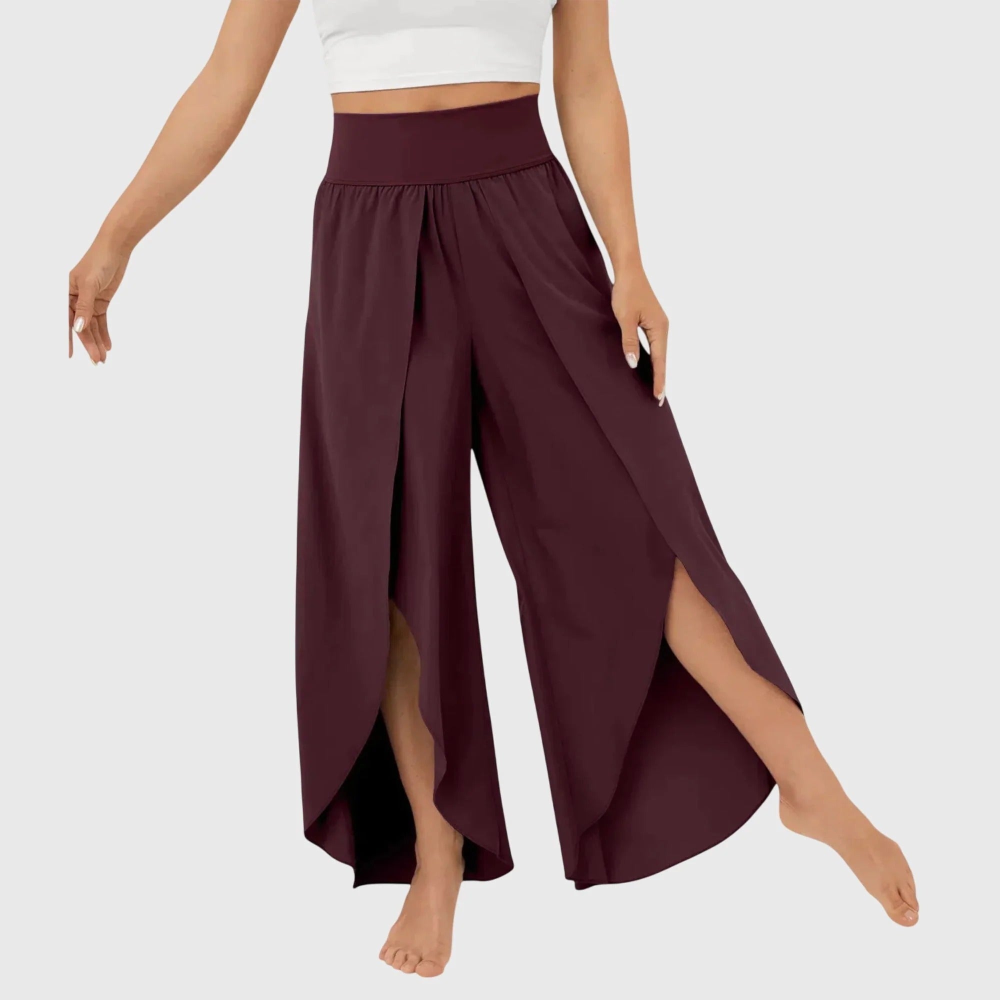 Lightweight Flared Trousers Integrated Shorts Breathable