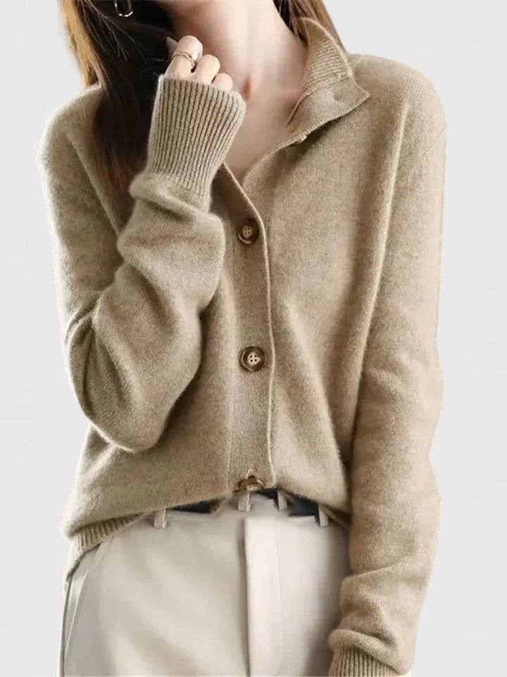 Gretchen Elegant V-Neck Cardigan Button-Front Lightweight