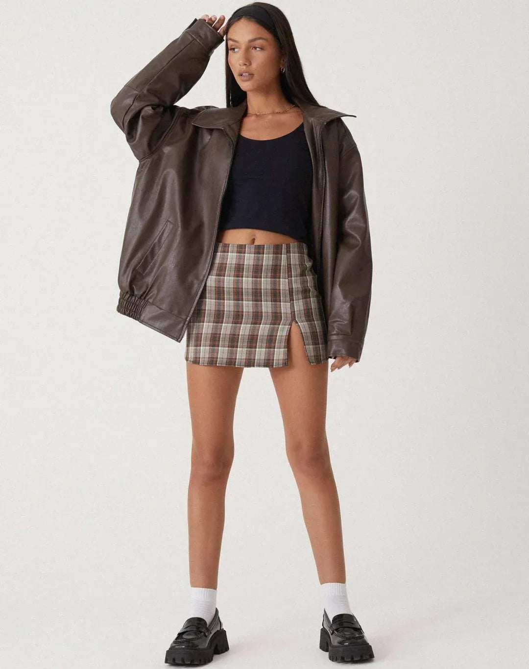 Oversized Faux Leather Jacket