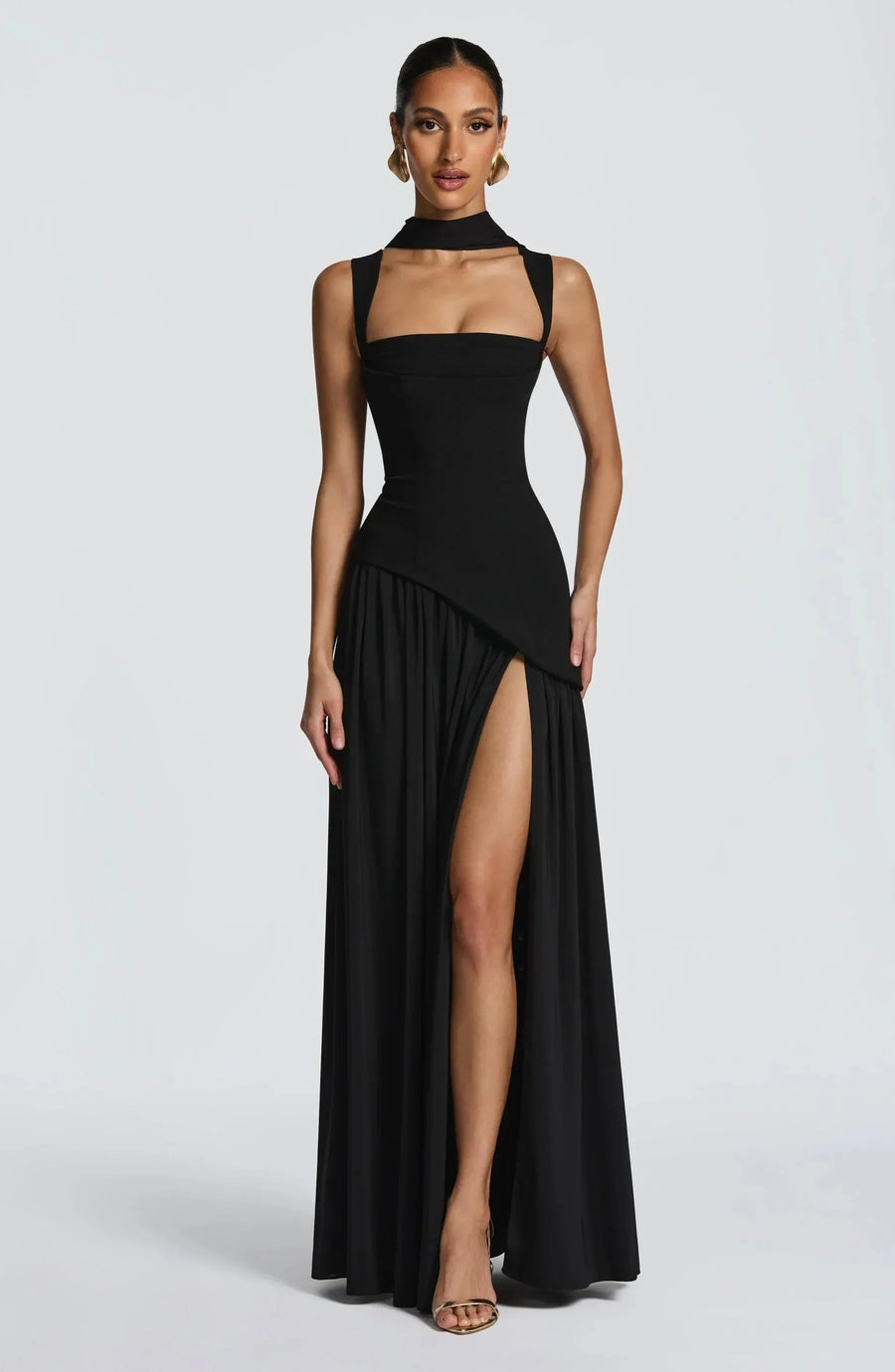 A-Line Sleeveless Maxi Dress