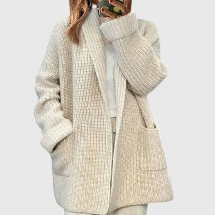 Saryphina Comfortable Cardigan Open Front Flattering Fit