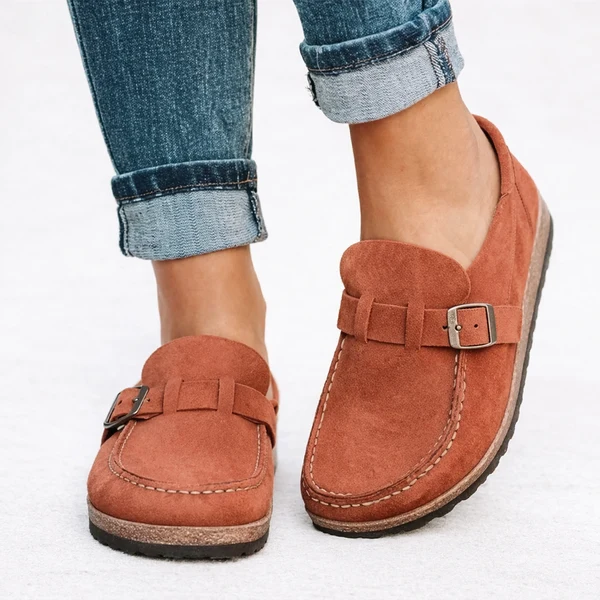 Women's Suede-Look Slip-On Loafers - Cushioned All-Day Comfort