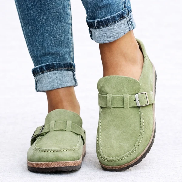 Women's Suede-Look Slip-On Loafers - Cushioned All-Day Comfort