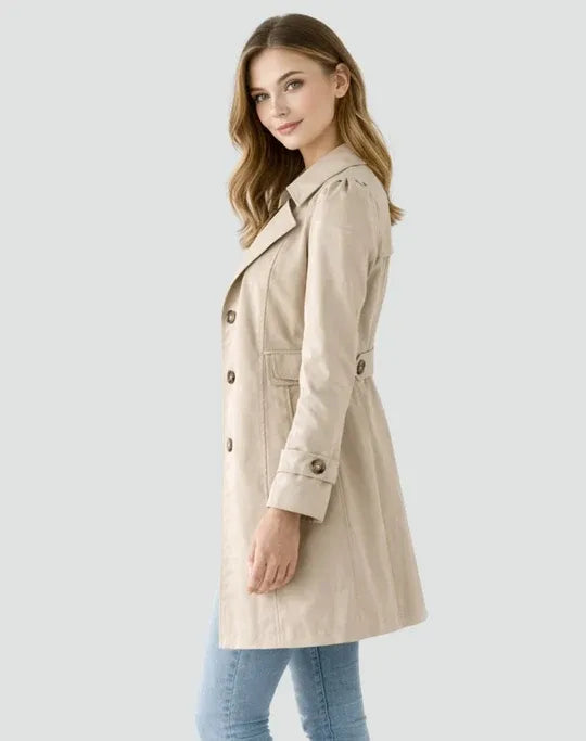 Double-Breasted Midi Trench Coat