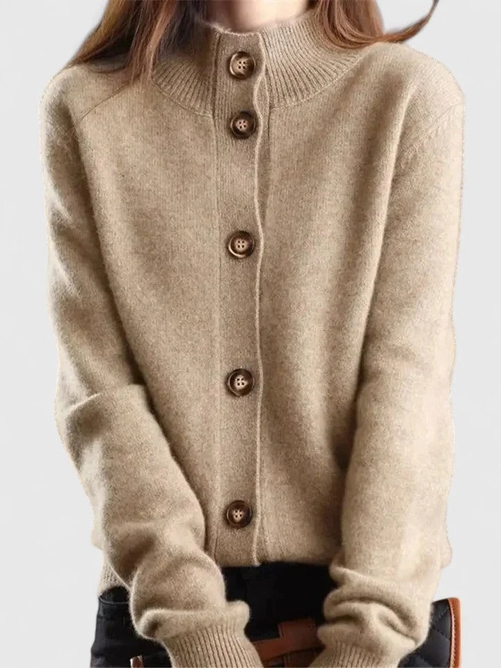Gretchen Elegant V-Neck Cardigan Button-Front Lightweight