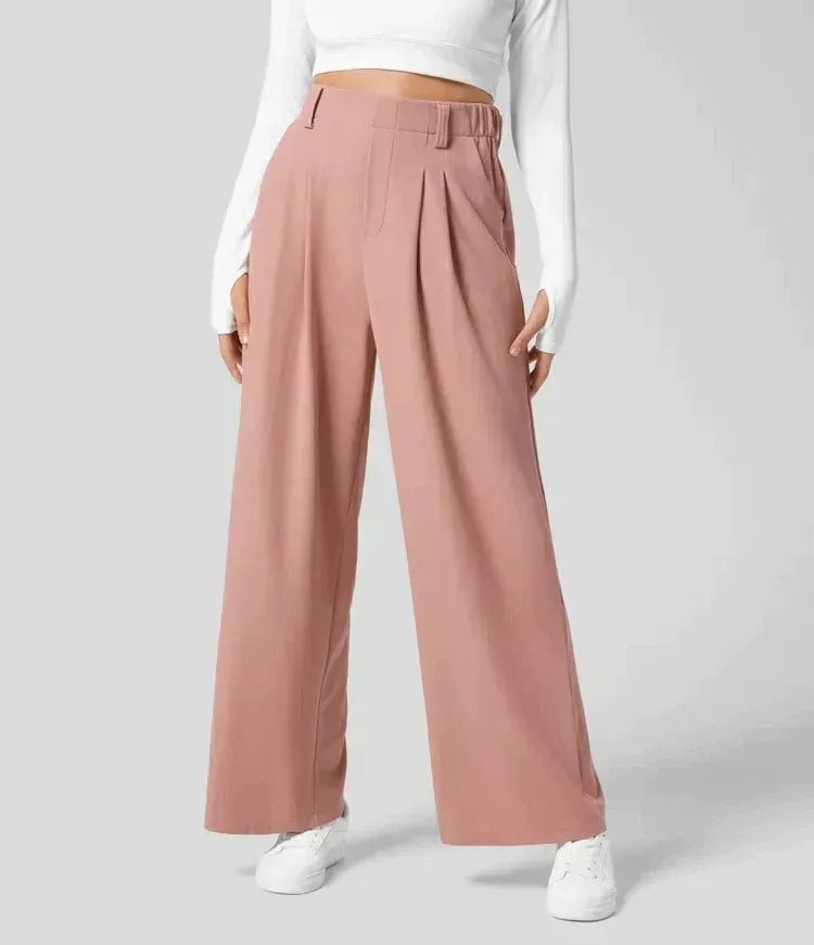 Wide-Leg Trousers - High Waist Flattering Fit