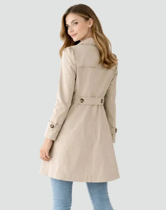 Double-Breasted Midi Trench Coat